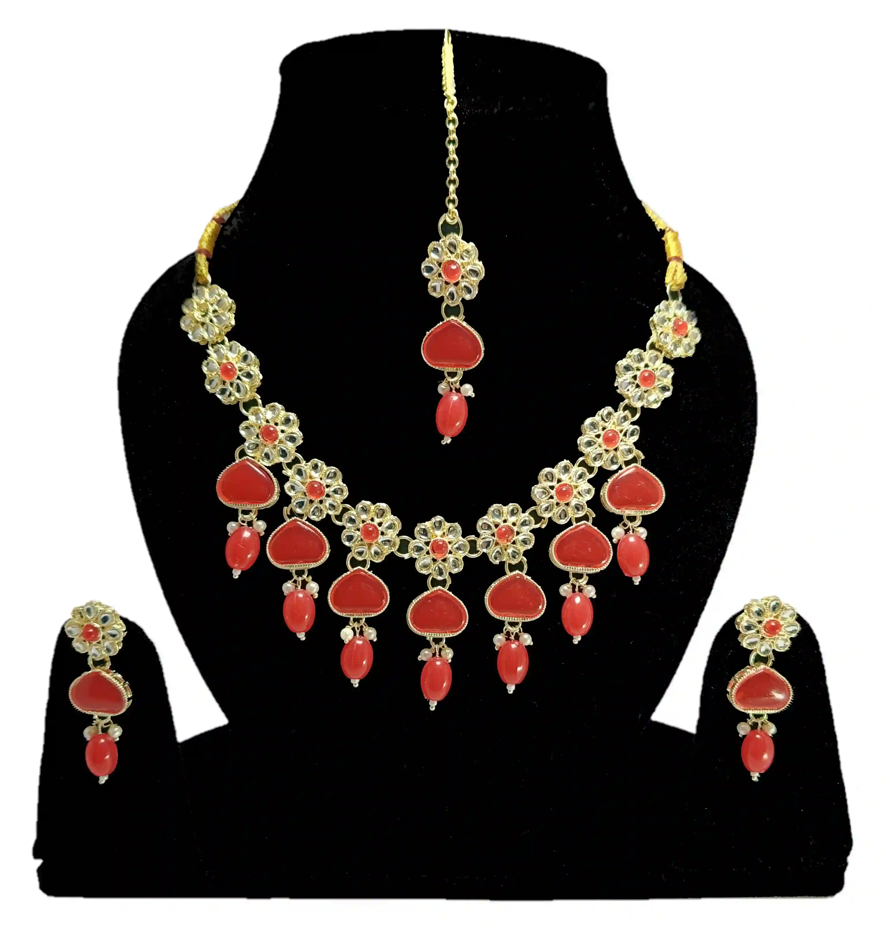 Elegant Pastel Lavender Kundan Choker Jewelry Set